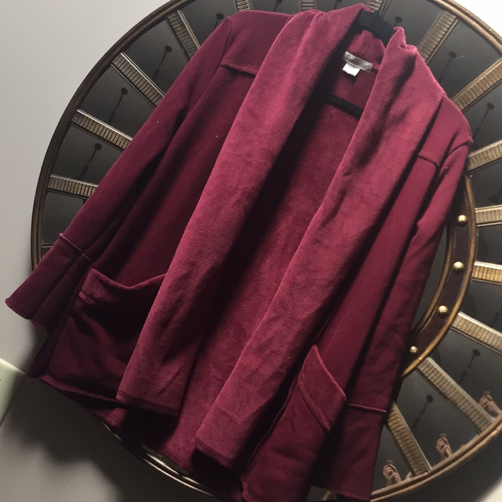 Anthropologie burgundy coat